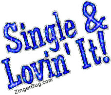 Click to get the codes for this image. Single And Lovin It Blue Glitter Text, Single  Lovin It Free Image, Glitter Graphic, Greeting or Meme for Facebook, Twitter or any forum or blog.