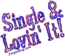 Click to get the codes for this image. Single And Lovin It Purple Glitter Text, Single  Lovin It Free Image, Glitter Graphic, Greeting or Meme for Facebook, Twitter or any forum or blog.