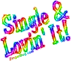 Click to get the codes for this image. Single And Lovin It Rainbow Glitter Text, Single  Lovin It Free Image, Glitter Graphic, Greeting or Meme for Facebook, Twitter or any forum or blog.