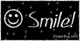 Click to get the codes for this image. Smile Silver Stars Glitter Text, Smile, Smiley Faces Free Image, Glitter Graphic, Greeting or Meme for Facebook, Twitter or any blog.
