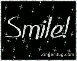 Click to get the codes for this image. Smile Silver Stars Glitter Text, Smile Free Image, Glitter Graphic, Greeting or Meme for any Facebook, Twitter or any blog.
