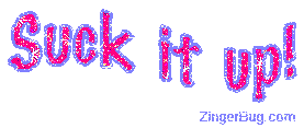 Click to get the codes for this image. Suck It Up Pink Purple Glitter Wiggle Glitter Text, Suck It Up Free Image, Glitter Graphic, Greeting or Meme for Facebook, Twitter or any forum or blog.