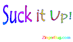 Click to get the codes for this image. Suck It Up! Rainbow Glitter Text, Suck It Up Free Image, Glitter Graphic, Greeting or Meme for Facebook, Twitter or any forum or blog.