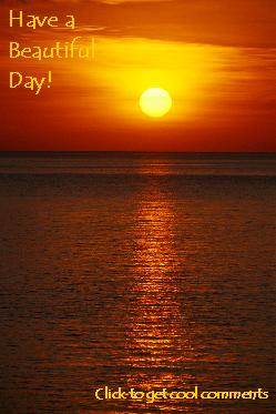 Click to get the codes for this image. Have a Beautiful Day Sunset Photo, Have a Great Day Free Image, Glitter Graphic, Greeting or Meme for any Facebook, Twitter or any blog.