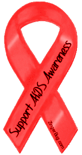 Click to get the codes for this image. This red ribbon has the comment: Support AIDS Awareness