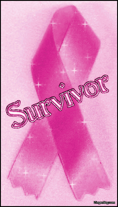 Click to get the codes for this image. Survivor Glittered Pink Ribbon, Breast Cancer Awareness Month, Support Ribbons Glitter Graphic, Comment, Meme, GIF or Greeting