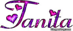 Click to get the codes for this image. Tanita Pink And Purple Glitter Name, Girl Names Free Image Glitter Graphic for Facebook, Twitter or any blog.