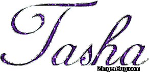 Click to get the codes for this image. Tasha Purple Glitter Name, Girl Names Free Image Glitter Graphic for Facebook, Twitter or any blog.