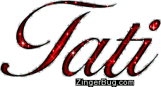 Click to get the codes for this image. Tati Red Glitter Name, Girl Names Free Image Glitter Graphic for Facebook, Twitter or any blog.