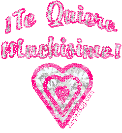 Click to get the codes for this image. Te Quiero Muchisimo Corazon Glitter Text, Hearts, Spanish Free Image, Glitter Graphic, Greeting or Meme for Facebook, Twitter or any blog.