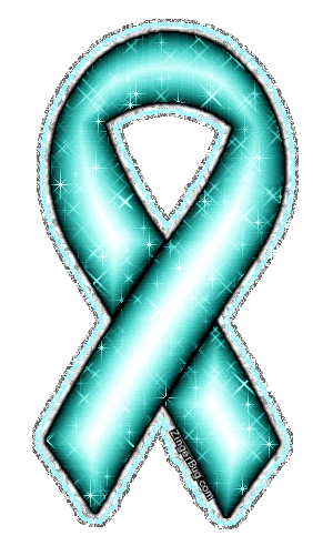 Click to get the codes for this image. Teal Glitter Ribbon, Support Ribbons Glitter Graphic, Comment, Meme, GIF or Greeting