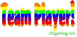 Click to get the codes for this image. Team Player Rainbow Text, Gay Pride Free Image, Glitter Graphic, Greeting or Meme for Facebook, Twitter or any blog.