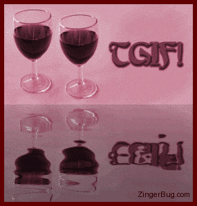 Click to get the codes for this image. Tgif Reflecting Wine Glasses, Happy Friday, TGIF Free Image, Glitter Graphic, Greeting or Meme for Facebook, Twitter or any forum or blog.