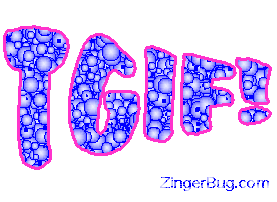 Click to get the codes for this image. Tgif Wagging Bubble Text, Happy Friday, TGIF Free Image, Glitter Graphic, Greeting or Meme for Facebook, Twitter or any forum or blog.