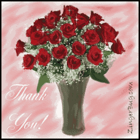 Click to get the codes for this image. Thank You Roses Glitter Graphic, Thanks, Flowers Free Image, Glitter Graphic, Greeting or Meme for Facebook, Twitter or any blog.