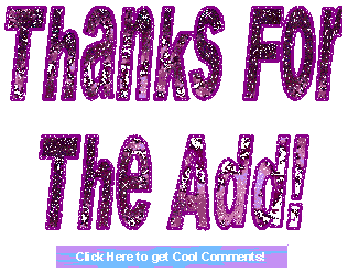 Click to get the codes for this image. Thanks 4 The Add Purple glitter, Thanks For The Add Free Image, Glitter Graphic, Greeting or Meme for any forum, website or blog.