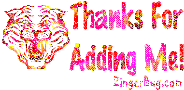 Click to get the codes for this image. Thanks 4 The Add Lion Glitter Text, Animals  Cats, Thanks For The Add Free Image, Glitter Graphic, Greeting or Meme for Facebook, Twitter or any forum or blog.
