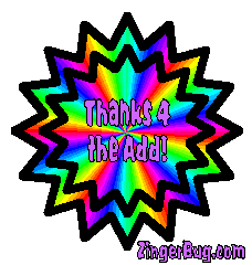 Click to get the codes for this image. Thanks 4 The Add Rainbow Glitter Graphic, Thanks For The Add Free Image, Glitter Graphic, Greeting or Meme for any forum, website or blog.