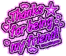 Click to get the codes for this image. Thanks For Being My Friend Pink Glitter, Friendship Free Image, Glitter Graphic, Greeting or Meme for any Facebook, Twitter or any blog.