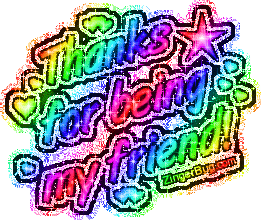 Click to get the codes for this image. Thanks For Being My Friend Rainbow Glitter, Friendship Free Image, Glitter Graphic, Greeting or Meme for any Facebook, Twitter or any blog.