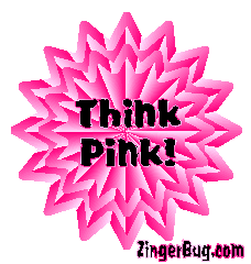 Click to get the codes for this image. Think Pink Starburst, Pink Free Image, Glitter Graphic, Greeting or Meme for Facebook, Twitter or any blog.