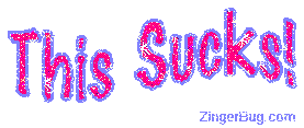 Click to get the codes for this image. This Sucks Pink Purple Glitter Wiggle Glitter Text, This Sucks Free Image, Glitter Graphic, Greeting or Meme for Facebook, Twitter or any forum or blog.