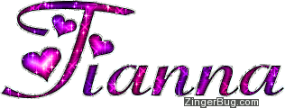 Click to get the codes for this image. Tianna Pink And Purple Glitter Name, Girl Names Free Image Glitter Graphic for Facebook, Twitter or any blog.