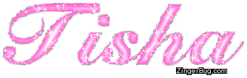 Click to get the codes for this image. Tisha Pink Glitter Name, Girl Names Free Image Glitter Graphic for Facebook, Twitter or any blog.