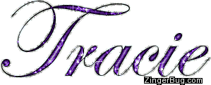 Click to get the codes for this image. Tracie Purple Glitter Name, Girl Names Free Image Glitter Graphic for Facebook, Twitter or any blog.
