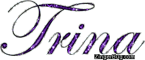 Click to get the codes for this image. Trina Purple Glitter Name, Girl Names Free Image Glitter Graphic for Facebook, Twitter or any blog.