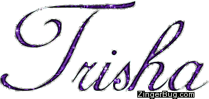 Click to get the codes for this image. Trisha Purple Glitter Name, Girl Names Free Image Glitter Graphic for Facebook, Twitter or any blog.