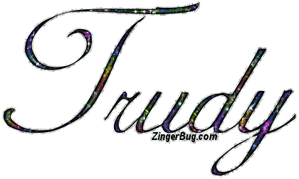 Click to get the codes for this image. Trudy Colorful Glitter Name, Girl Names Free Image Glitter Graphic for Facebook, Twitter or any blog.