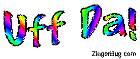 Click to get the codes for this image. Uff Da Rainbow Wiggle Glitter Text, Uff Da Free Image, Glitter Graphic, Greeting or Meme for Facebook, Twitter or any forum or blog.