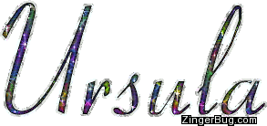 Click to get glitter graphics of girl's names beginning with the letter U.