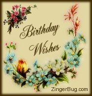 Click to get the codes for this image. Victorian Birthday Flowers, Birthday Flowers, Vintage Birthday Graphics, Happy Birthday Free Image, Glitter Graphic, Greeting or Meme for Facebook, Twitter or any forum or blog.