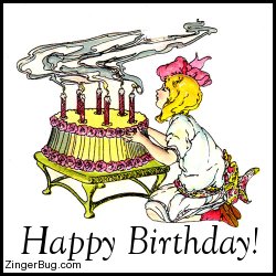 Click to get the codes for this image. Vintage Birthday Cake Girl, Birthday Cakes, Vintage Birthday Graphics, Happy Birthday Free Image, Glitter Graphic, Greeting or Meme for Facebook, Twitter or any forum or blog.