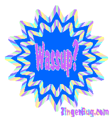 Click to get the codes for this image. Wassup Blue Starburst, Hi Hello Aloha Wassup etc Free Image, Glitter Graphic, Greeting or Meme for any Facebook, Twitter or any blog.