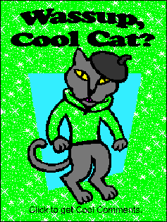 Click to get the codes for this image. Wassup Cool Cat, Animals  Cats, Hi Hello Aloha Wassup etc Free Image, Glitter Graphic, Greeting or Meme for Facebook, Twitter or any forum or blog.