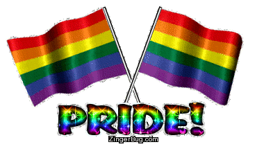 Click to get the codes for this image. Waving Crossed Gay Pride Flags, Gay Pride Free Image, Glitter Graphic, Greeting or Meme for Facebook, Twitter or any blog.