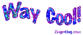 Click to get animated GIF glitter graphics of the phrase Way Cool!
