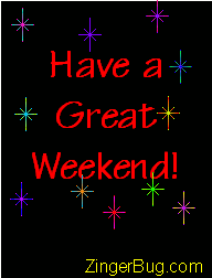 Click to get the codes for this image. Have a Great Weekend Colorful Stars, Have a Great Weekend Free Image, Glitter Graphic, Greeting or Meme for any Facebook, Twitter or any blog.