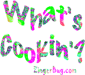 Click to get the codes for this image. Whats Cookin' Wiggle Text, Hi Hello Aloha Wassup etc Free Image, Glitter Graphic, Greeting or Meme for any Facebook, Twitter or any blog.