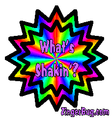 Click to get the codes for this image. What's Shakin' Rainbow Starburst, Hi Hello Aloha Wassup etc Free Image, Glitter Graphic, Greeting or Meme for any Facebook, Twitter or any blog.