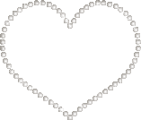 Click to get the codes for this image. Glitter graphic of a white beaded heart
