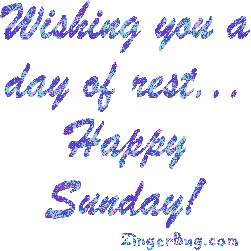 Click to get the codes for this image. Wishing You A Day Of Rest, Happy Sunday Free Image, Glitter Graphic, Greeting or Meme for Facebook, Twitter or any forum or blog.