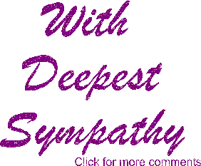 Click to get the codes for this image. With Deepest Sympathy Purple Script, Sympathy  Memorial Free Image, Glitter Graphic, Greeting or Meme for any Facebook, Twitter or any blog.