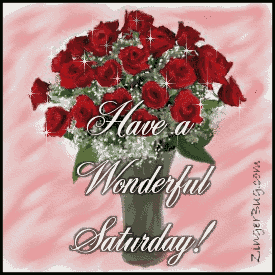 Click to get the codes for this image. This glitter graphic features a bouquet of 2 dozen red roses with the comment: Have a Wonderful Saturday!
