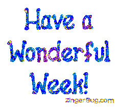 Click to get the codes for this image. Have a Wonderful Week Blue Gold Glitter Graphic, Have A Great Week Free Image, Glitter Graphic, Greeting or Meme for any Facebook, Twitter or any blog.