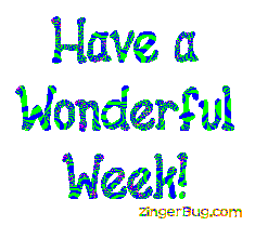 Click to get the codes for this image. Have a Wonderful Week Blue Green Glitter Graphic, Have A Great Week Free Image, Glitter Graphic, Greeting or Meme for any Facebook, Twitter or any blog.