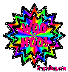 Click to get the codes for this image. Woo Hoo Rainbow Starburst, Woo Hoo Free Image, Glitter Graphic, Greeting or Meme for Facebook, Twitter or any forum or blog.